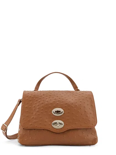 Zanellato Postina Cactus Leather Crossbody In Brown