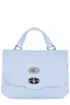 Zanellato Postina Centauro Small Leather Handbag In Blue