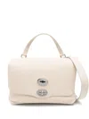 Zanellato Postina Daily Small Leather Handbag In Beige