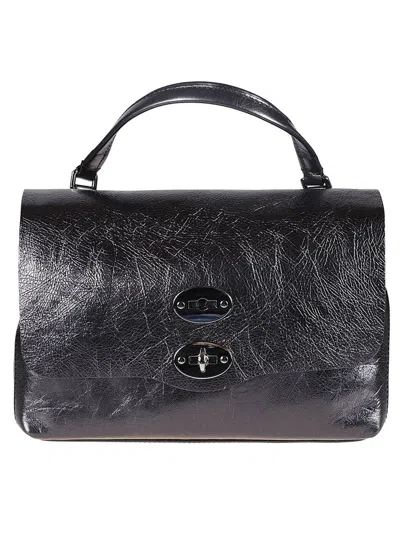 Zanellato Postina Cortina S Foldover Top Handbag In Black