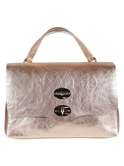Zanellato Postina Cortina S Foldover Top Handbag In Gold