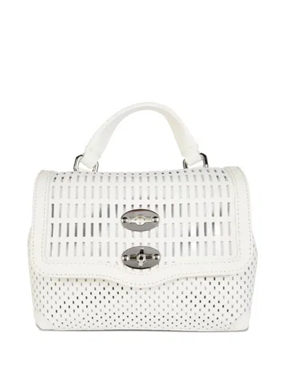 Zanellato Postina Cut-out Top-handle Shoulder Bag In White