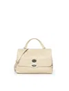 Zanellato Postina Studded Leather Shoulder Bag In Neutral