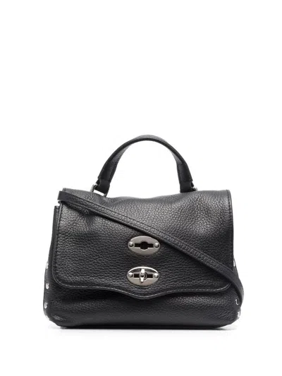 Zanellato 'postina Daily Baby' Black Calf Leather Tote Bag