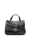 Zanellato Postina Daily Baby Handmade Leather Handbag In Gray