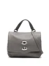 Zanellato Postina Daily Baby Leather Bag In Gray