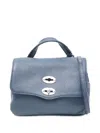 Zanellato Daily Baby Leather Handbag With Detachable Strap In Blue