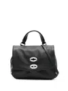 Zanellato Postina Daily Baby Leather Handbag In Black