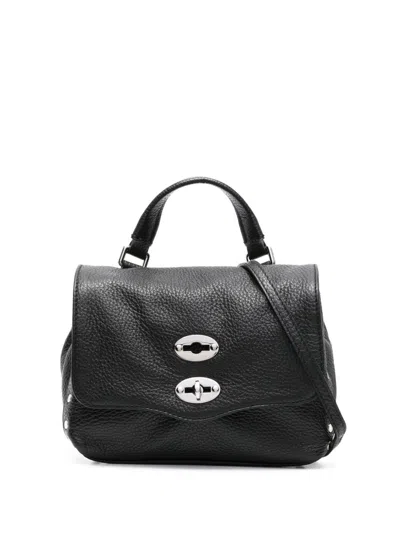 Zanellato Postina Daily Baby Leather Handbag In Black