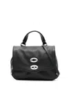 Zanellato Postina Daily Baby Leather Handbag In Black