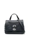 Zanellato Postina Daily Baby Leather Handbag In Black