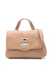 Zanellato Postina Daily Medium Leather Handbag In Brown