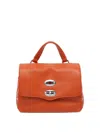 Zanellato Postina Daily Baby Leather Handbag In Orange