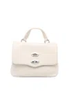 Zanellato Postina Daily Baby Leather Handbag In White