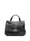 Zanellato 'postina Daily Baby' Tote Bag In Black Calfskin  In Black