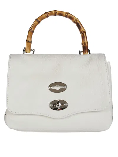 Zanellato Postina - Daily Baby Bag With Bamboo Handle In Bianco Latte
