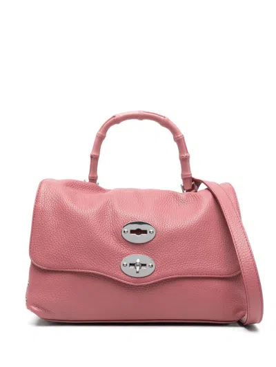 Zanellato Postina Daily Bamboo Small Tote Bag In Pink Rosato