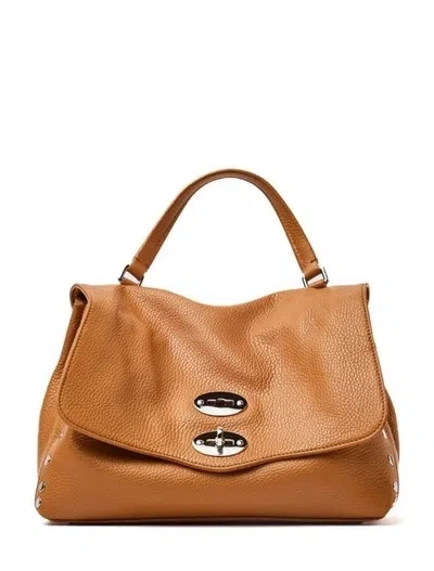 Zanellato Postina Daily Brown Susa S Handbag In Orange