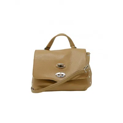 Zanellato Postina Daily Giorno Baby Cappuccino Leather Handbag In Brown
