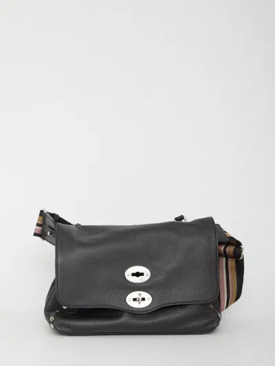 Zanellato Small Postina Grained-leather Tote Bag In Black