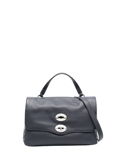 Zanellato Embellished Top Handle Mini Bag With Detachable Shoulder Strap In Blue