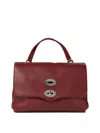 Zanellato Postina Tabacco Baby Leather Handbag In Red