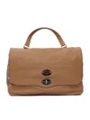 Zanellato Postina Daily Medium Leather Handbag In Brown