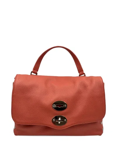 Zanellato Postina Daily Leather Shoulder Bag In Orange
