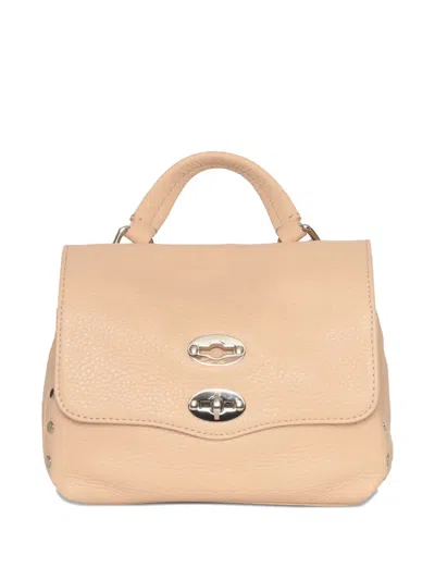 Zanellato Postina Daily Leather Top-handle Studded Tote Bag In Neutral