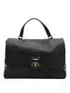Zanellato Postina Rimboccata Tokyo Baby Leather Handbag In Black