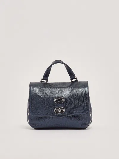 Zanellato Postina Daily Metal Baby Clutch In Navy Metal
