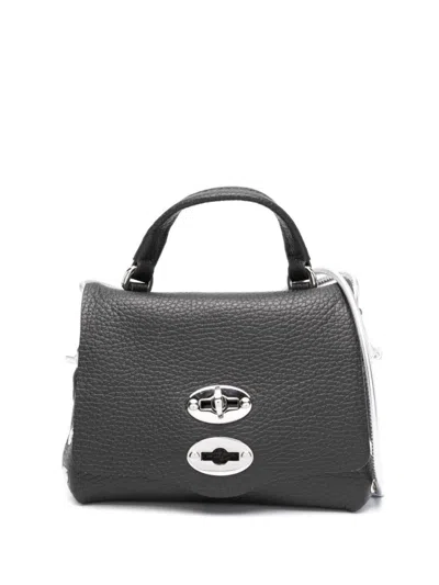 Zanellato Postina Daily Night Baby Leather Bag In Gray