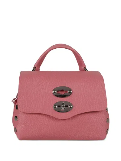 Zanellato Postina Daily Night Leather Tote Bag In Pink