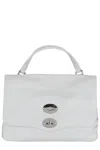Zanellato Postina Twist Lock Small Tote Bag In Grey Cloud