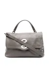 Zanellato Postina Daily S Leather Bag In Gray