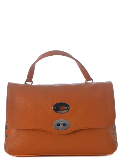 Zanellato Postina Daily Small Bag With Studs In Orange