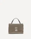 Zanellato Postina Leather Shoulder Bag In Gray