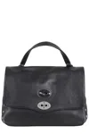 Zanellato Small Leather Handbag With Adjustable Shoulder Strap In Black