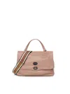 Zanellato Postina Studded Leather Shoulder Bag In Pink