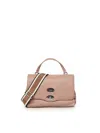 Zanellato Postina Studded Leather Shoulder Bag In Pink