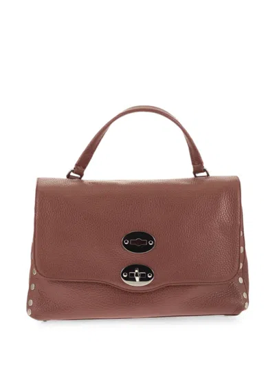 Zanellato Postina Daily Small Hammered-leather Tote Bag In Red