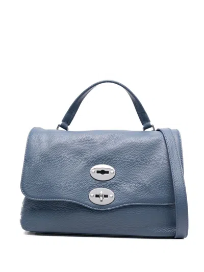 Zanellato Postina Daily Small Leather Handbag In Blue