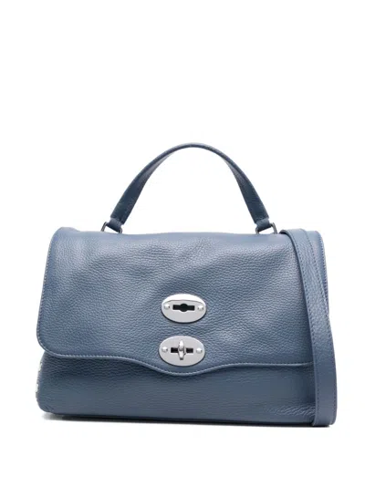 Zanellato Postina Daily Small Leather Handbag In Blue