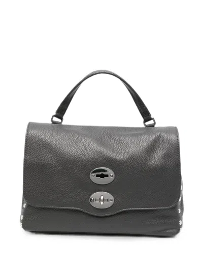 Zanellato Small Postina Daily Grained Leather Handbag In Black