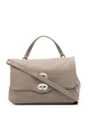 Zanellato Postina Jones Small Suede Leather Handbag In Pink