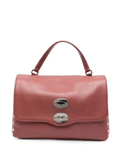 Zanellato Radicchio Di Treviso Postina Daily Small Leather Shoulder Bag In Pink