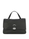 Zanellato Postina Daily Stud-detail Leather Tote Bag In Black