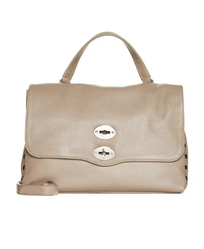 Zanellato Postina Daily Twist-lock Medium Tote Bag In Nude