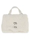 Zanellato White Leather And Faux Fur Bag In White
