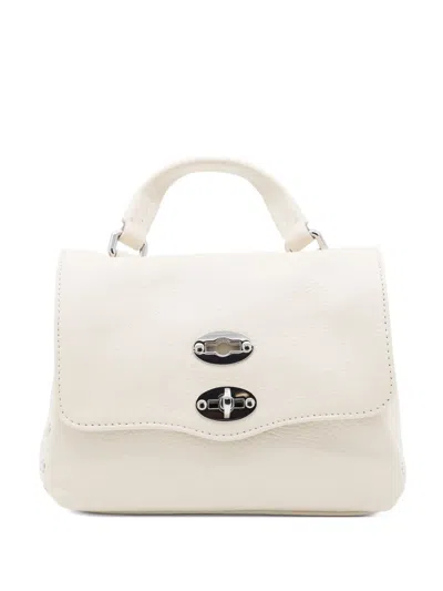 Zanellato Postina Double-flap Studded Shoulder Bag In Neutral